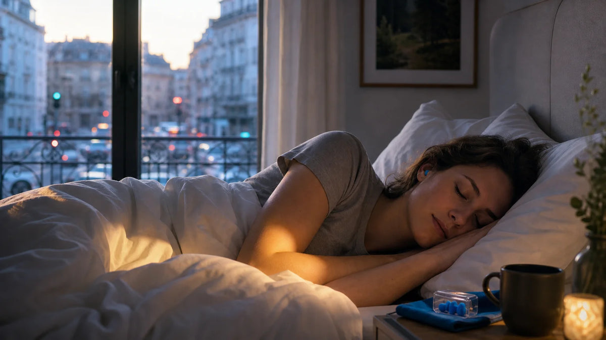 Personne dormant paisiblement malgré le bruit extérieur au lever du jour