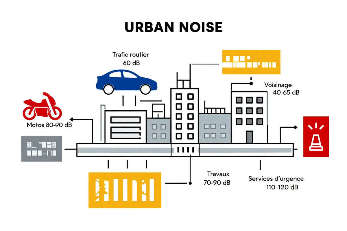 Pollution sonore urbaine : sources, santé et solutions efficaces