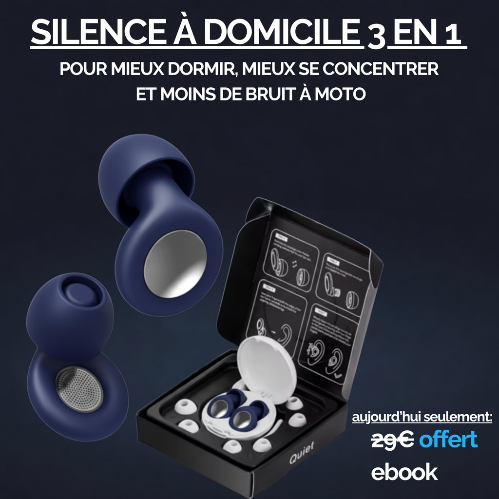 Bouchons d'oreille anti-bruit SILENIS | Sommeil total et concentration PINTEREST)