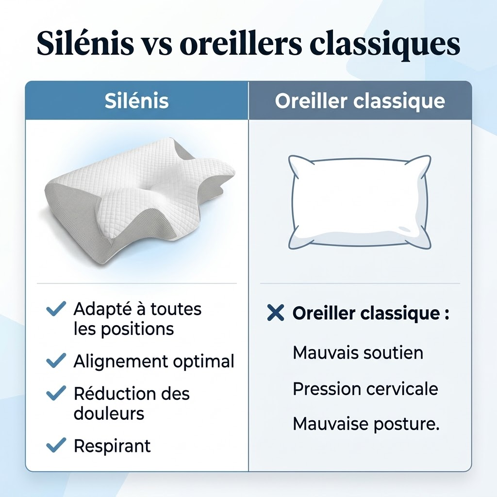 Oreiller SOMNELYA pour une récupération complète corps et mental